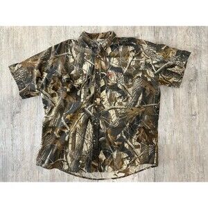 Woolrich Outdoor Guide Men’s XL Realtree Hardwoods Camo Button-Down Shirt